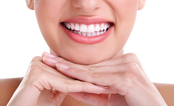 Bright smile after whitening